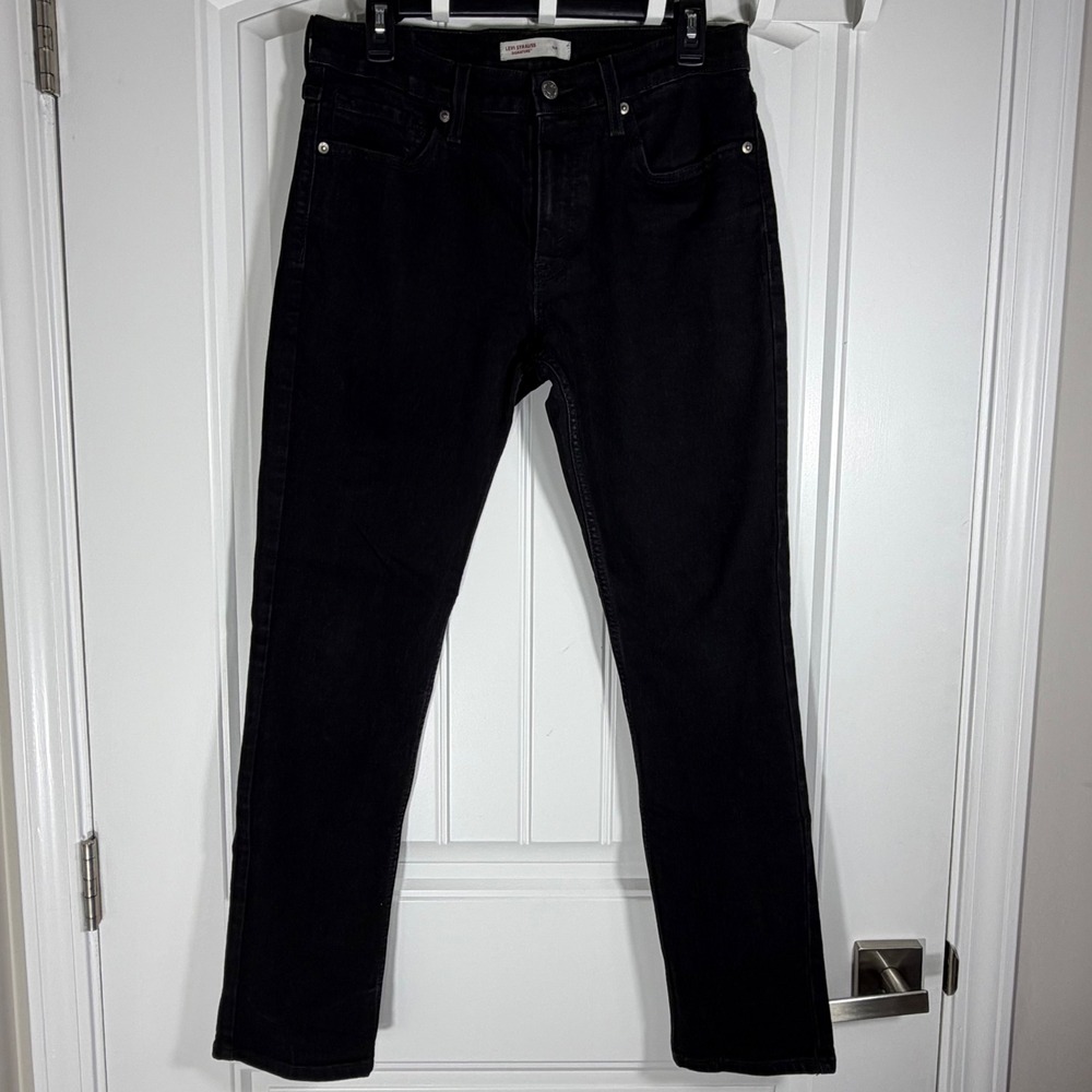 Levi Strauss Signature Mens Slim Fit Black Jeans 32x30 59178-0071
